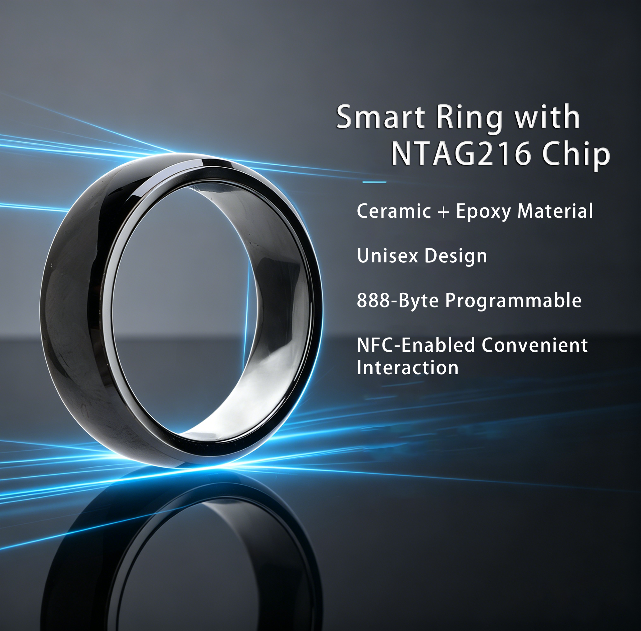Ntag216 NFC Full Ceramic Smart – обзор и цена Smart Ring Nfc Pay