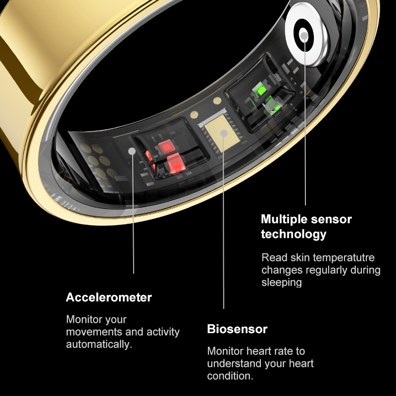 R09 Smart Ring Men Women with  – обзор и цена Temperature Ring Skin