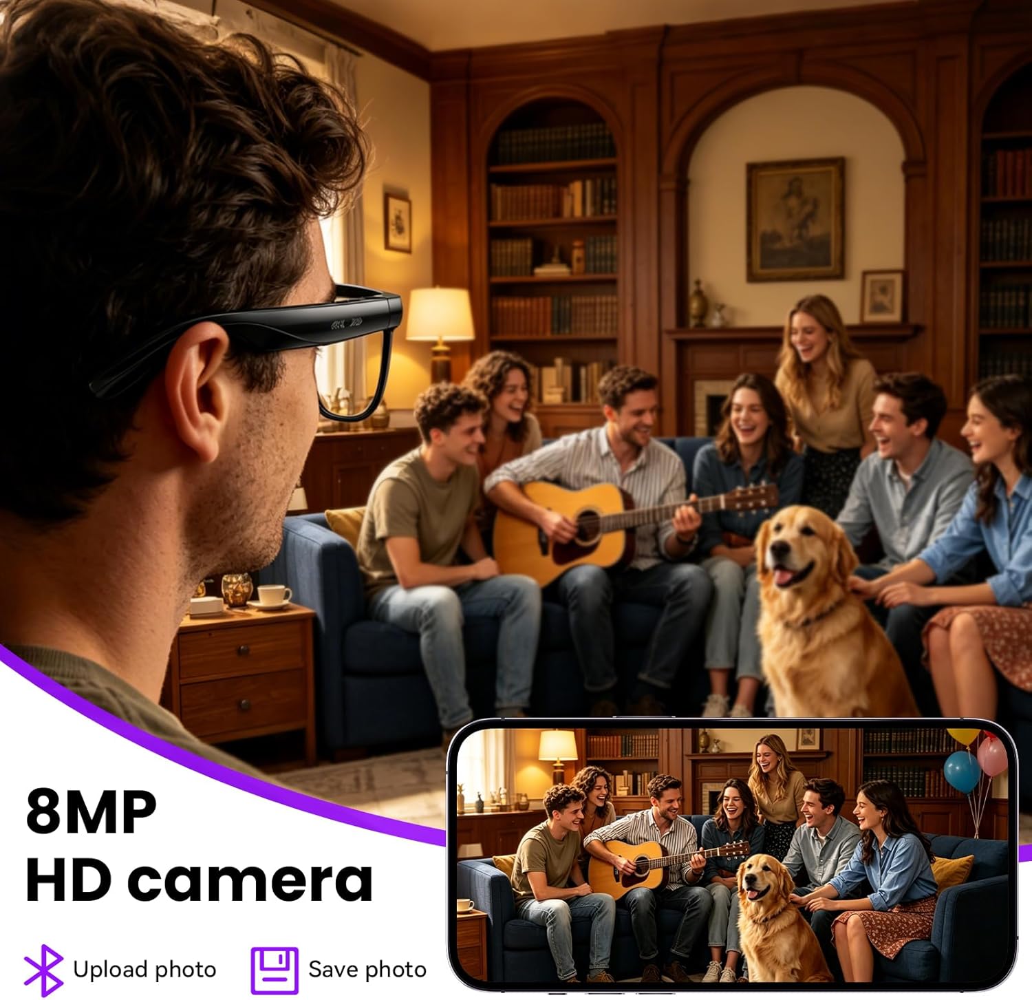8MP Camera Smart Glasses: 4K P – обзор и цена Smart Glasses Lens